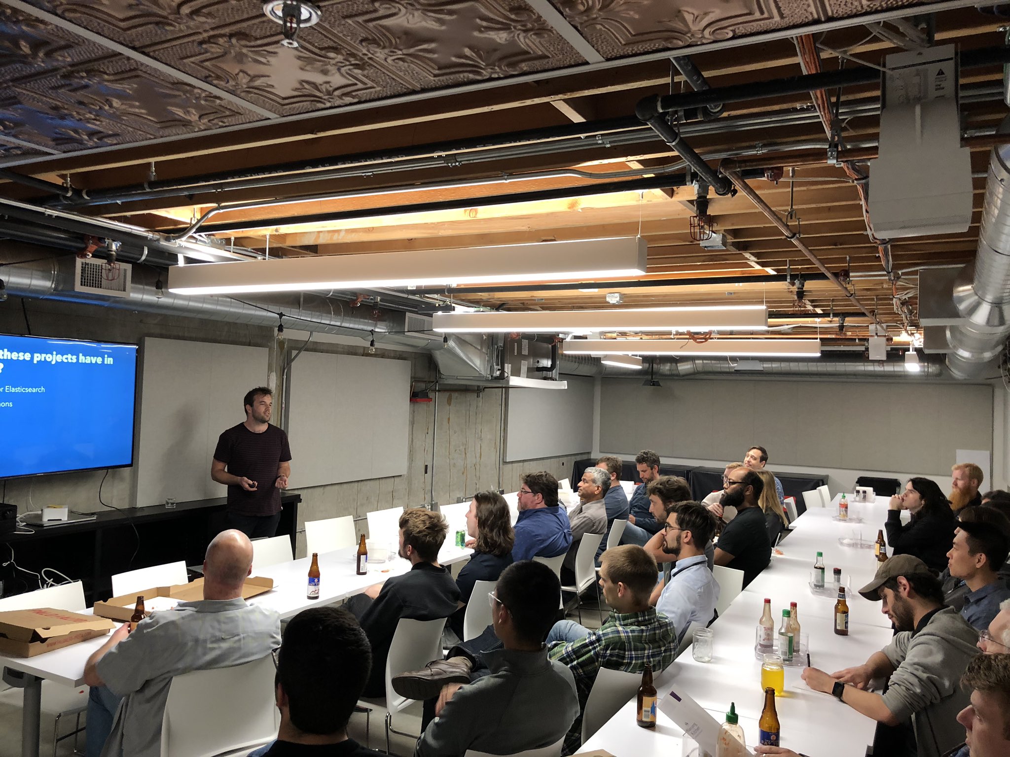 Daniel talking at Bay Area Clojure